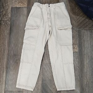 PacSun Denim Beige Cargo Pants Womens Size Medium
